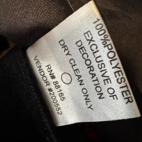 Metrostyle Wool Embroidered Sequence Long Coat Women's M Black Red Hippie Boho - Picture 9 of 11